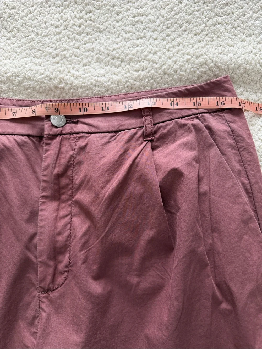 Calvin Klein Jeans 100% Cotton Rosey Pink Pleated Wide Leg Pants - size 8